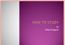HOW TO STUDY